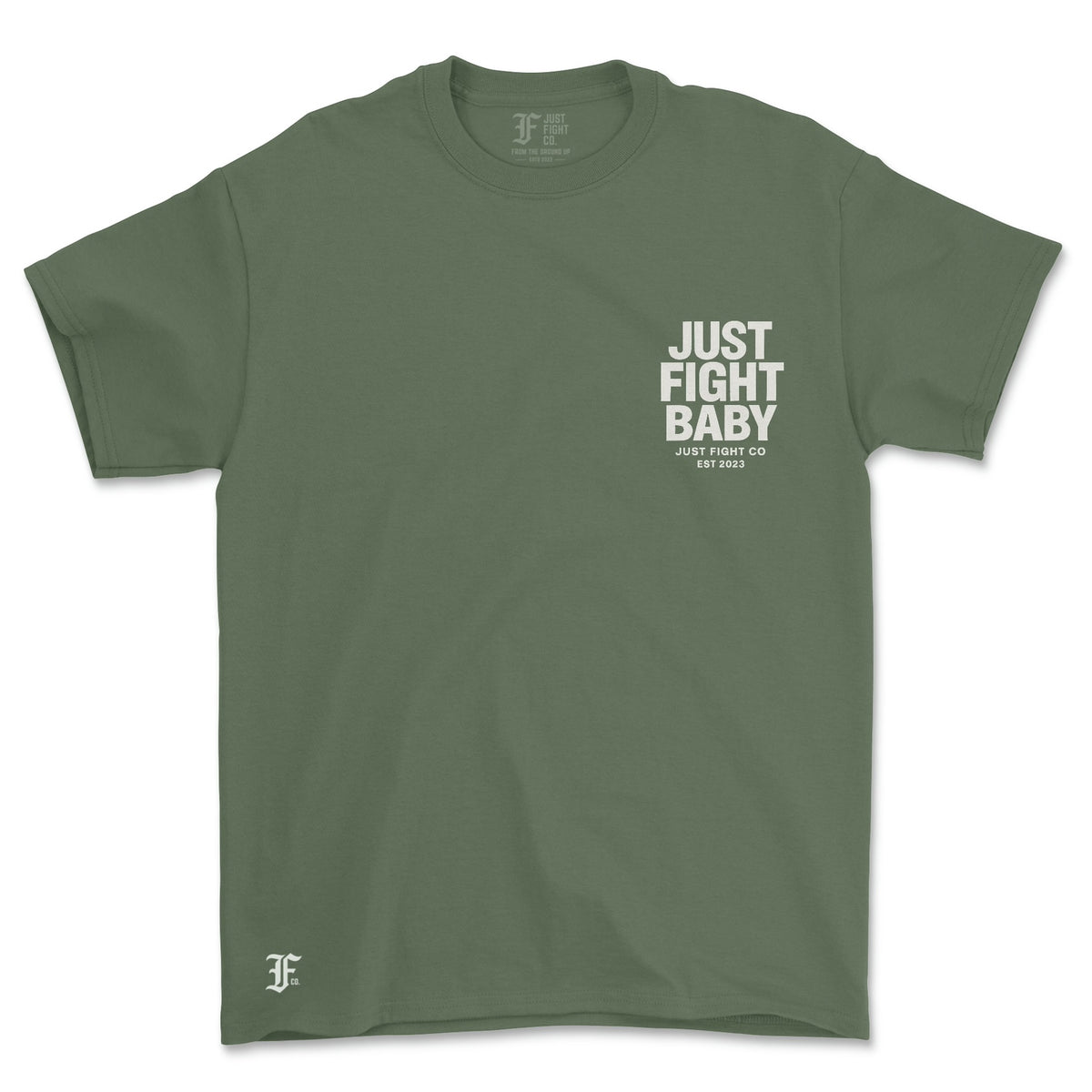 Just Fight Baby Tee – Sage Green