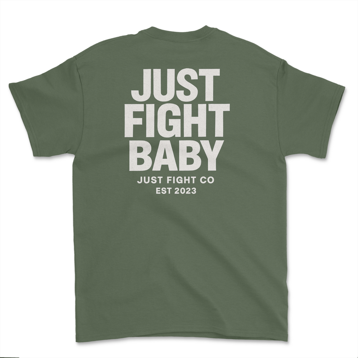 Just Fight Baby Tee – Sage Green